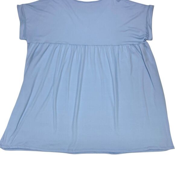 Charlotte Avery Dress Sz XL Blue Short Sleeve V Neck Oversize Comfy Loungewear - Picture 8 of 16